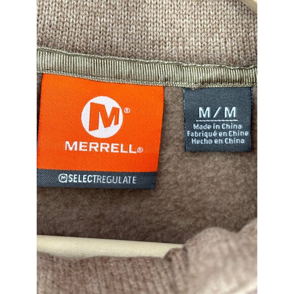 Merrell Select Regulate Mock Button Neck Sweater Tan Size Medium - Picture 4 of 6